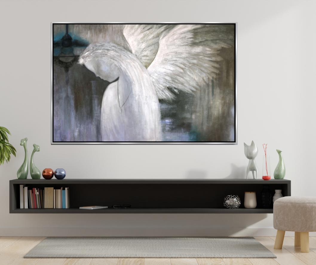 ÓLEO XL ABSTRACTO ÁNGEL ALAS 180X120