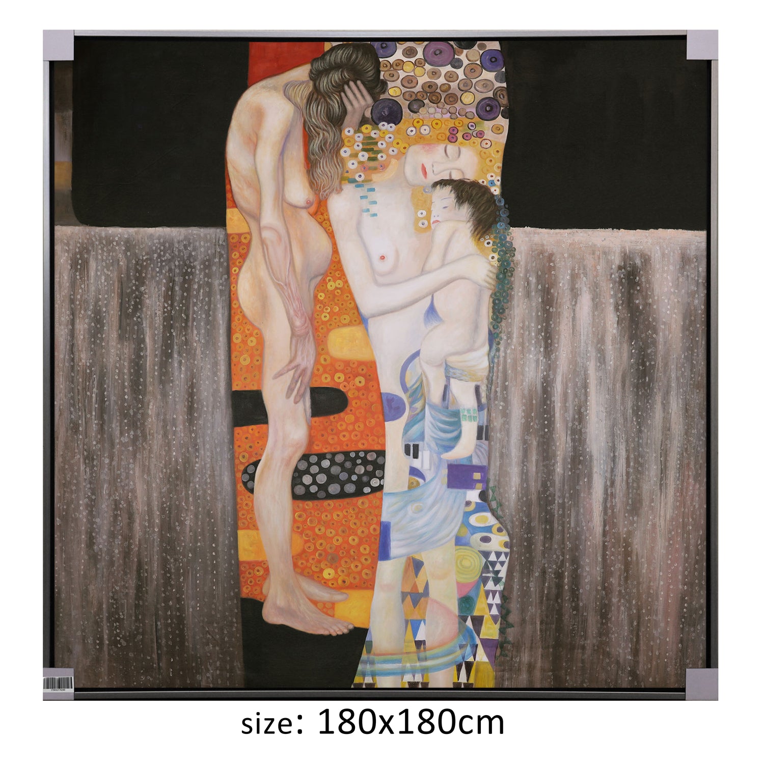 ÓLEO XXL FIGURATIVO CUERPO NEGRO 180X180