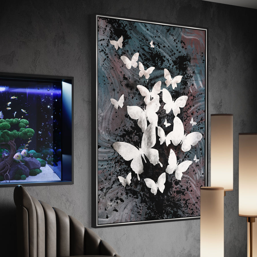 ÓLEO XL MARIPOSAS BLANCAS 120X180