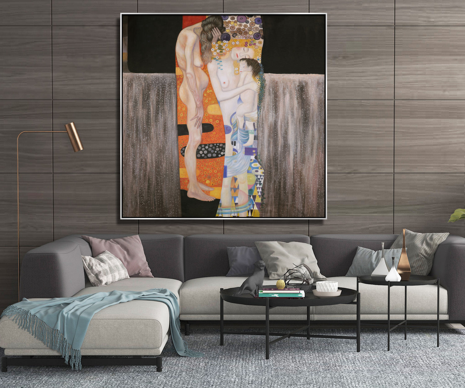 ÓLEO XXL FIGURATIVO CUERPO NEGRO 180X180