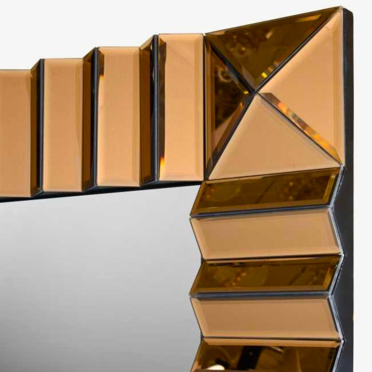 Espejo Decorativo Rectangular 80×120cm Marco Espejado Relieve Cobre