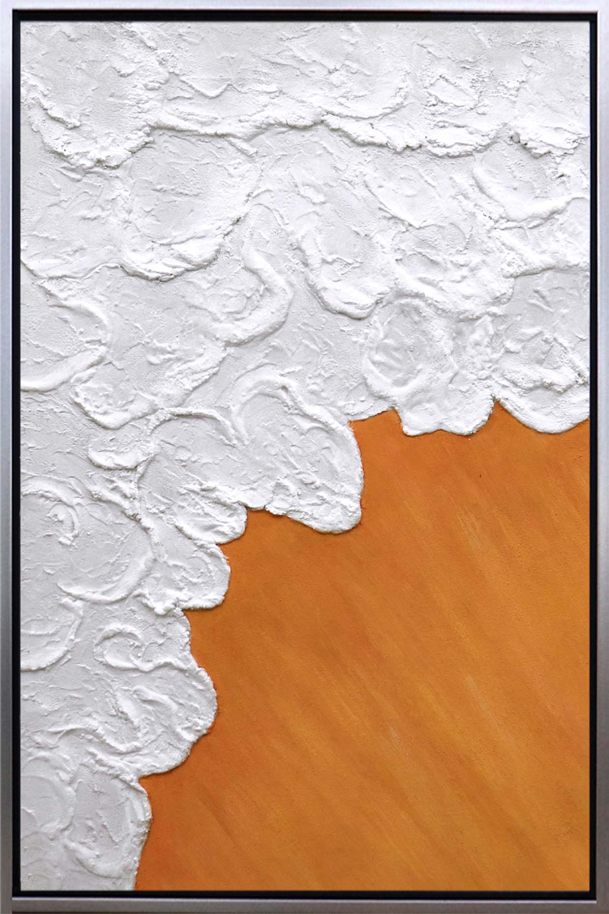 ÓLEO LAVA EN FONDO NARANJO 80X120