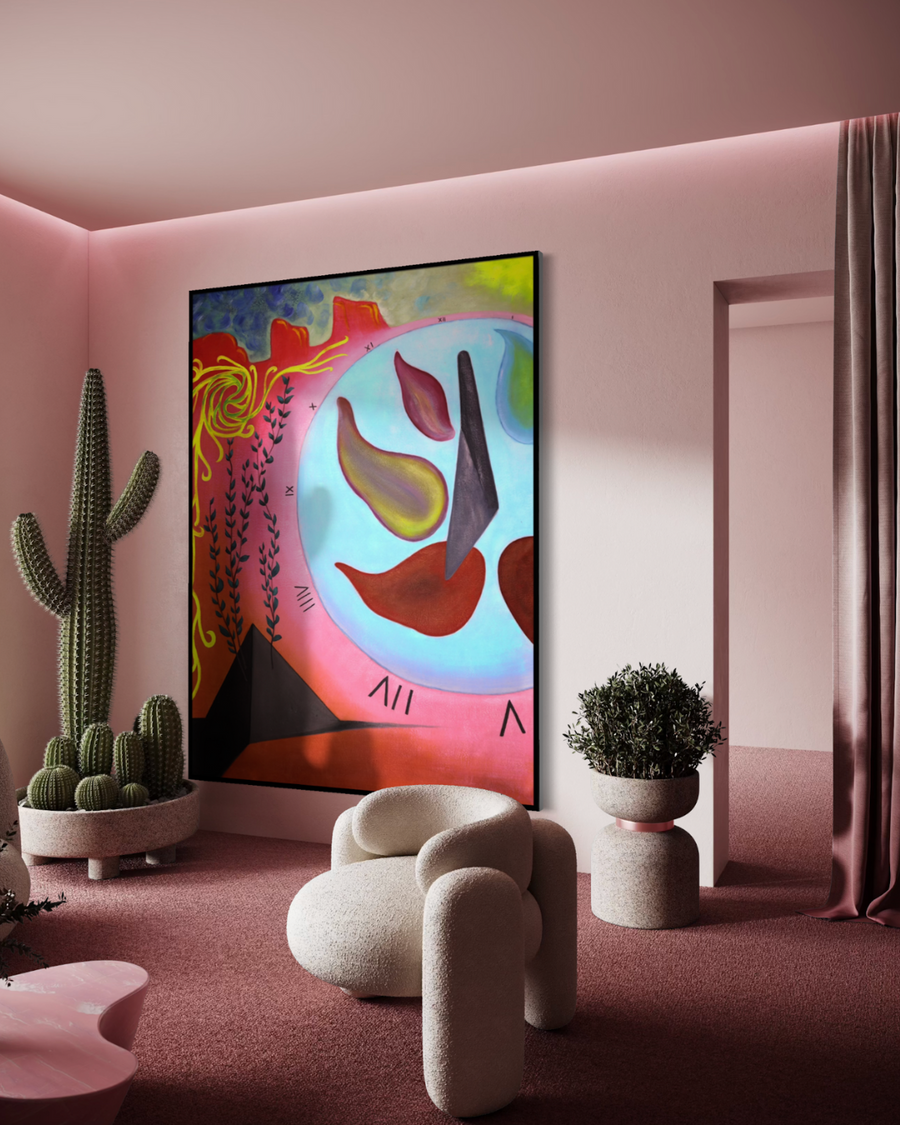 ÓLEO XXL FIGURATIVO RELOJ 150X200