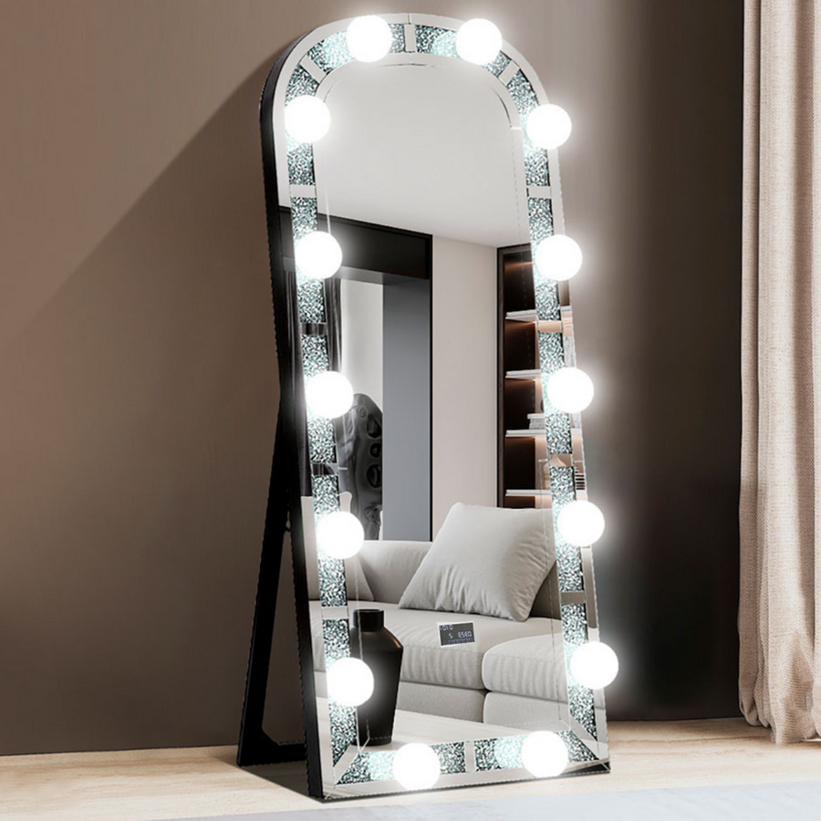 Espejo de Pie con Luces LED y Parlantes Bluetooth Integrados 80×175 cm
