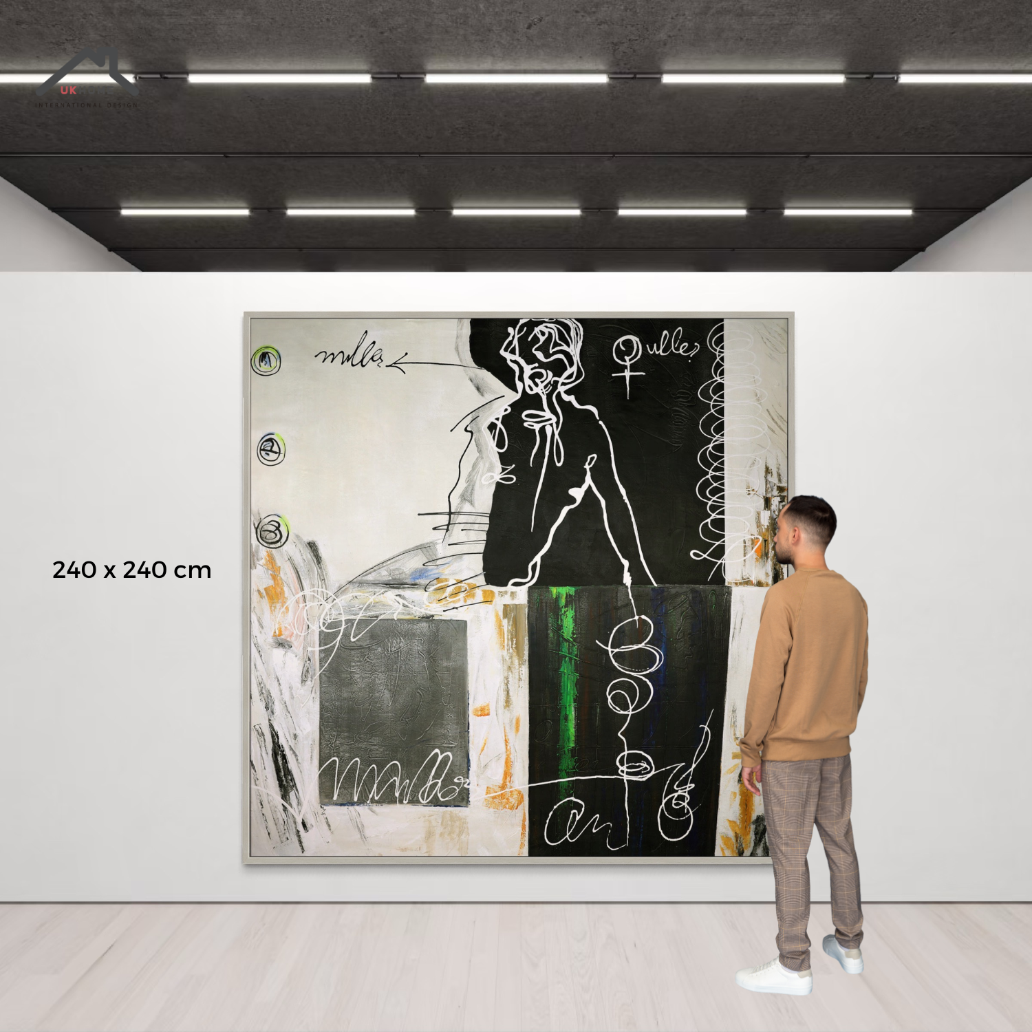 OLEO XXL ABSTRACTO FIGURA HUMANA DIBUJADA 240x240
