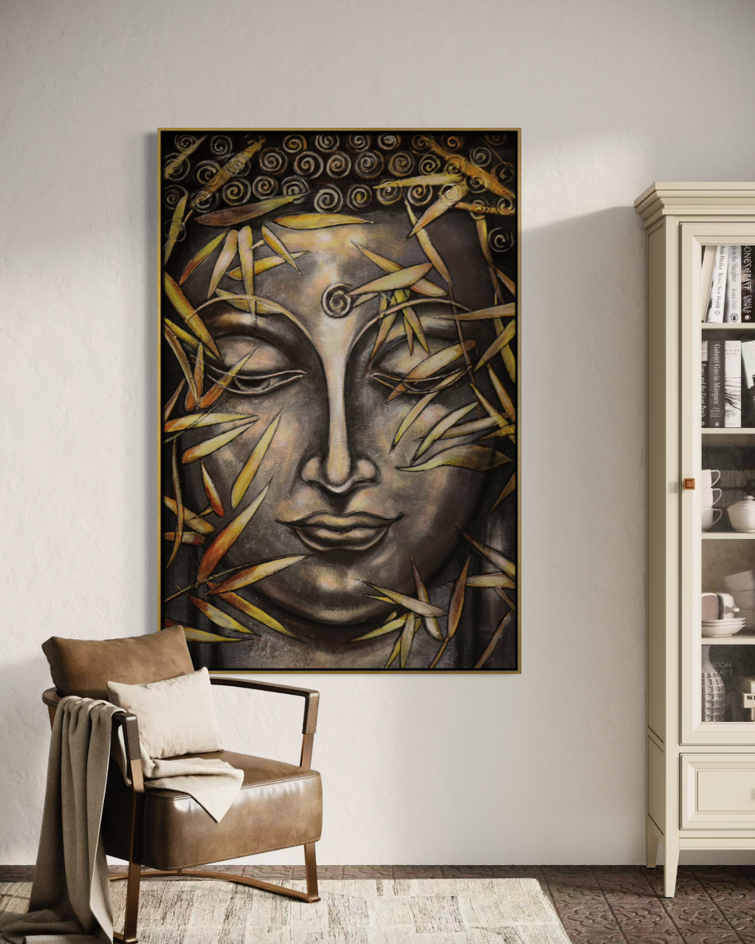 ÓLEO L BUDA DORADO 100X150