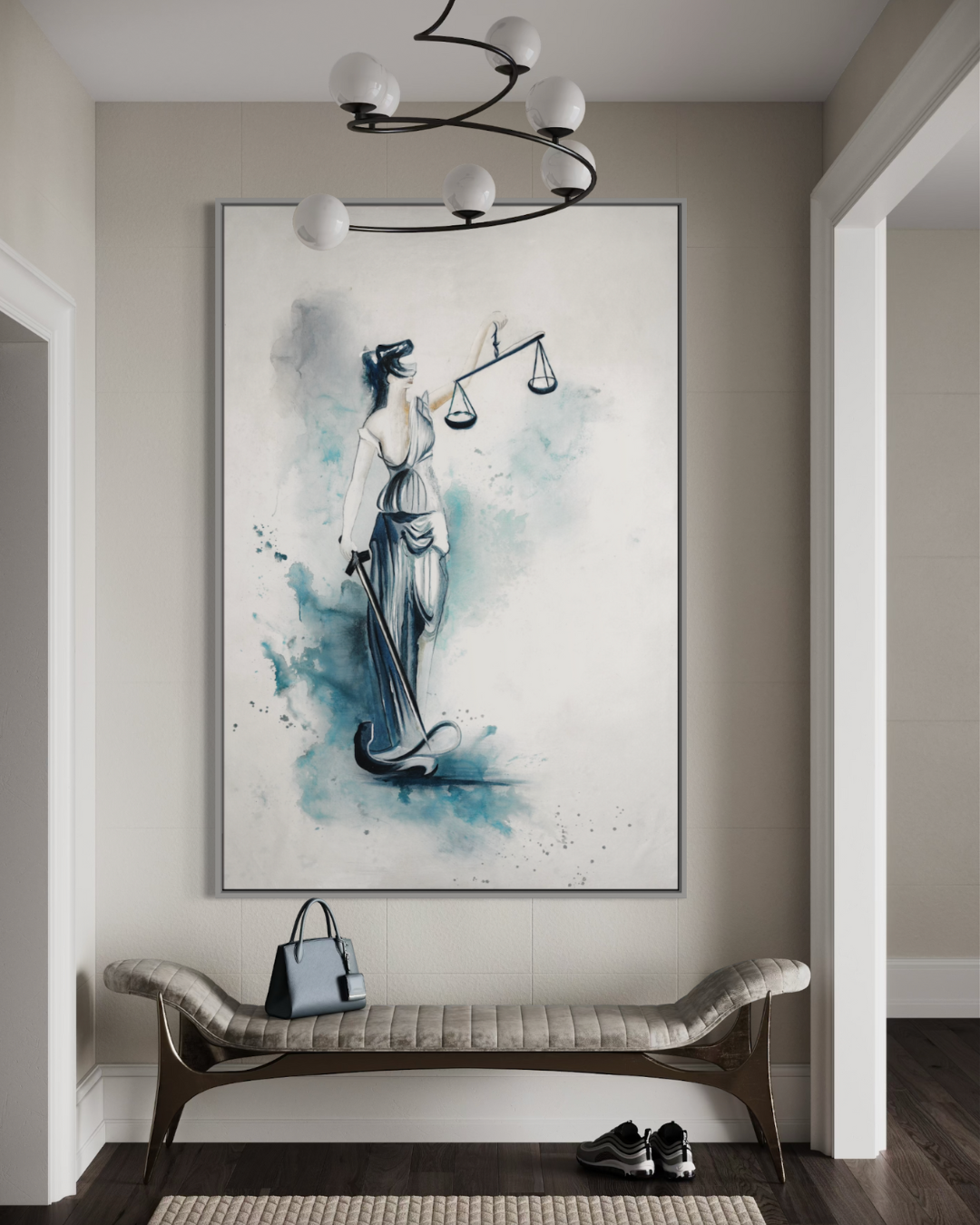 ÓLEO XL MUJER DE JUSTICIA 120X180