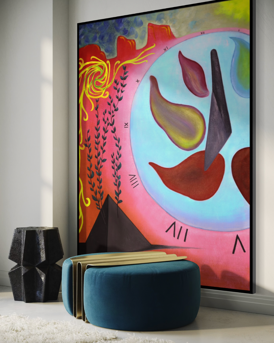 ÓLEO XXL FIGURATIVO RELOJ 150X200