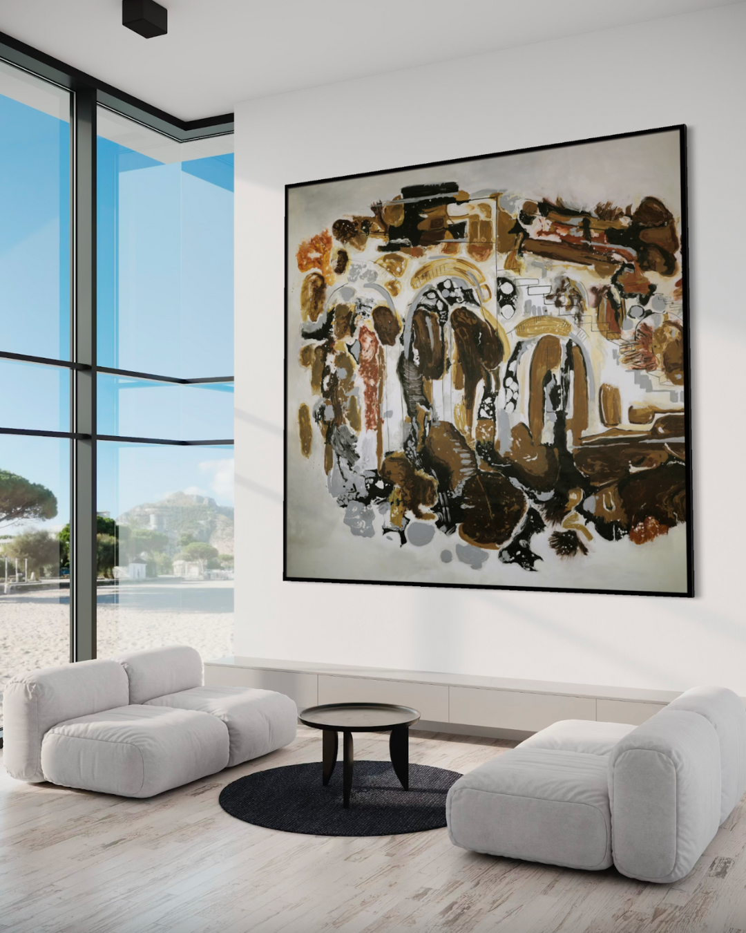 ÓLEO XXL FIGURATIVO TONOS CAFÉS 240x240