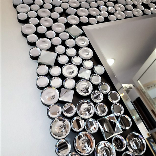 Espejo de Pared Grande 80×180 cm con Marco de figuras Espejadas - imagen 2