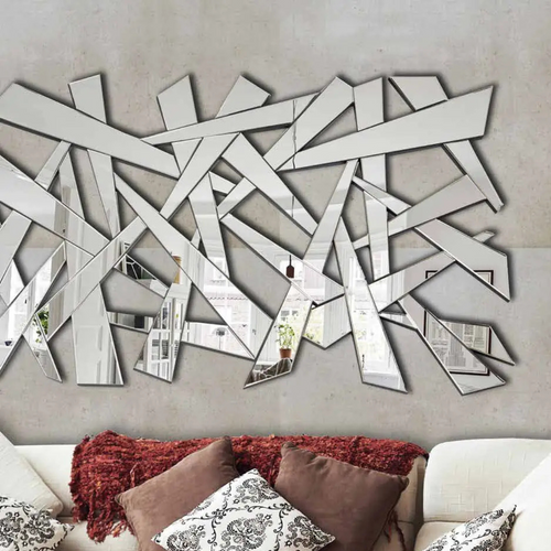 Espejo Abstracto de Pared 80×120 cm con Paneles Irregulares - imagen 1