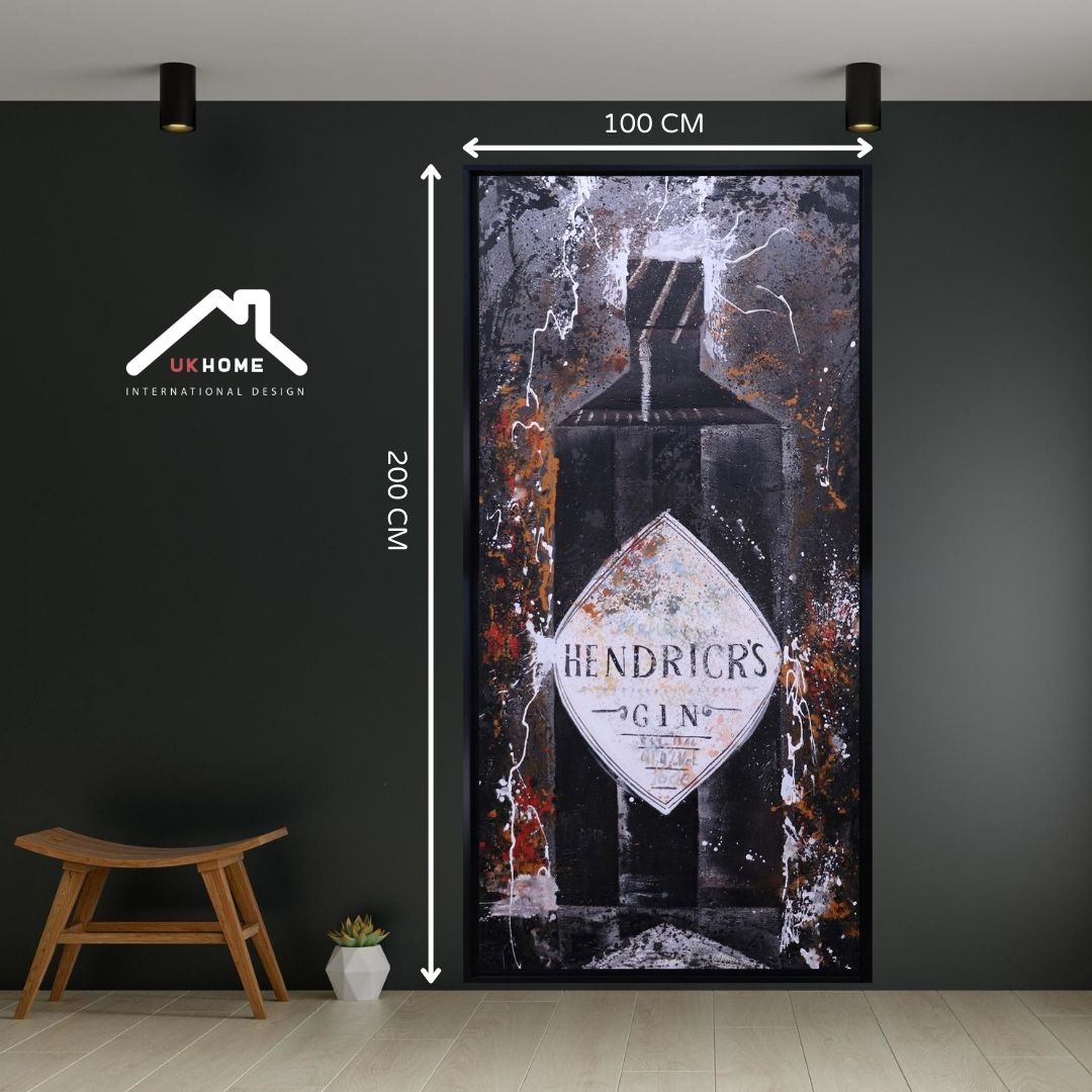 ÓLEO XL BOTELLA HENDRICKS GIN 100X200
