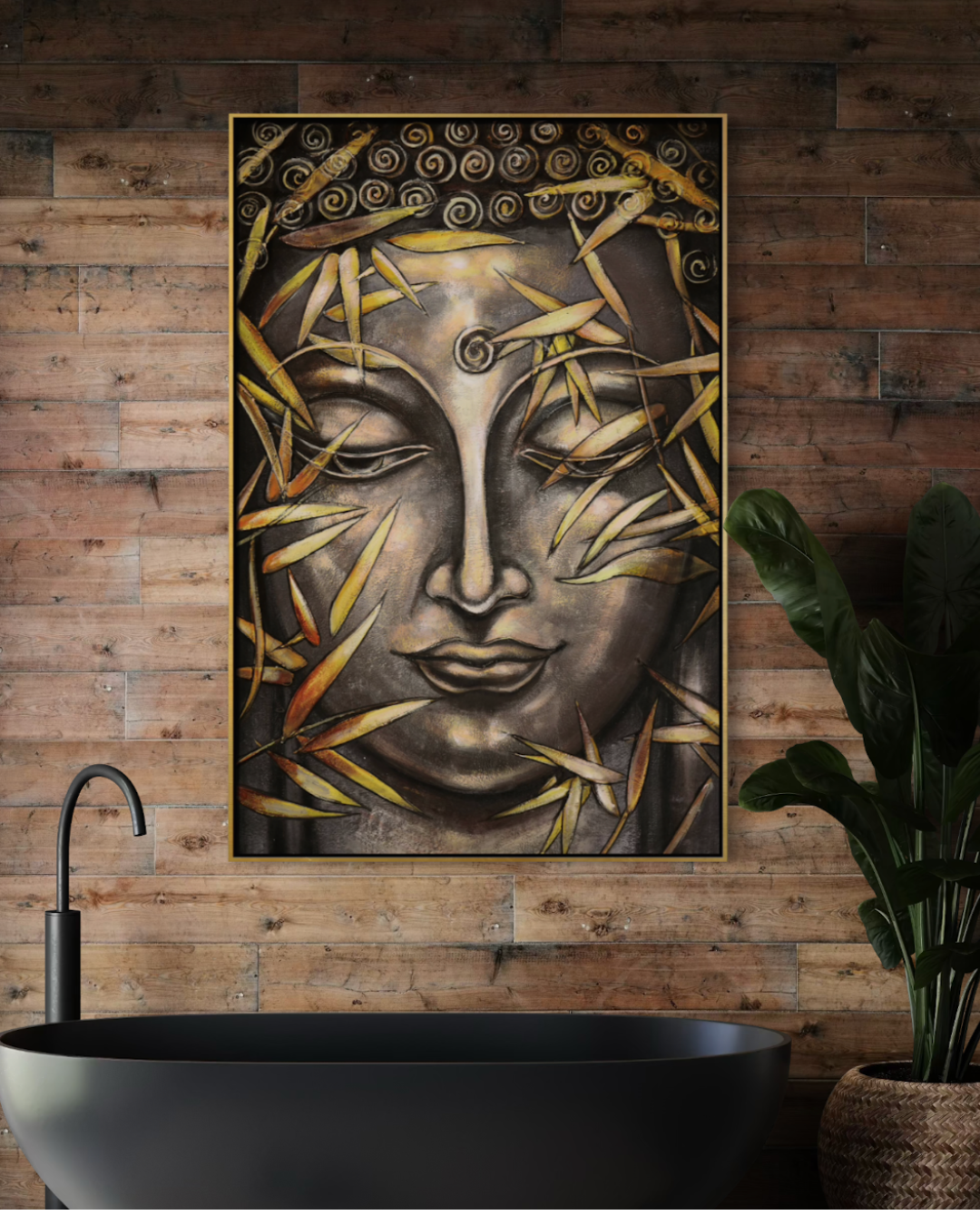 ÓLEO L BUDA DORADO 100X150