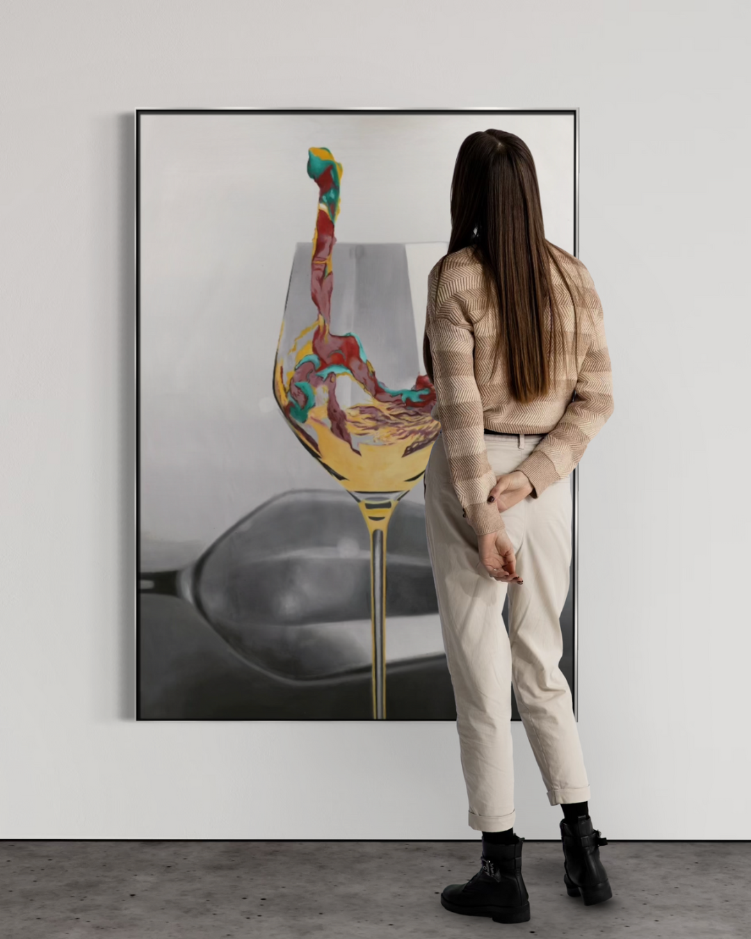 ÓLEO L COPA VINO BLANCO 110X150
