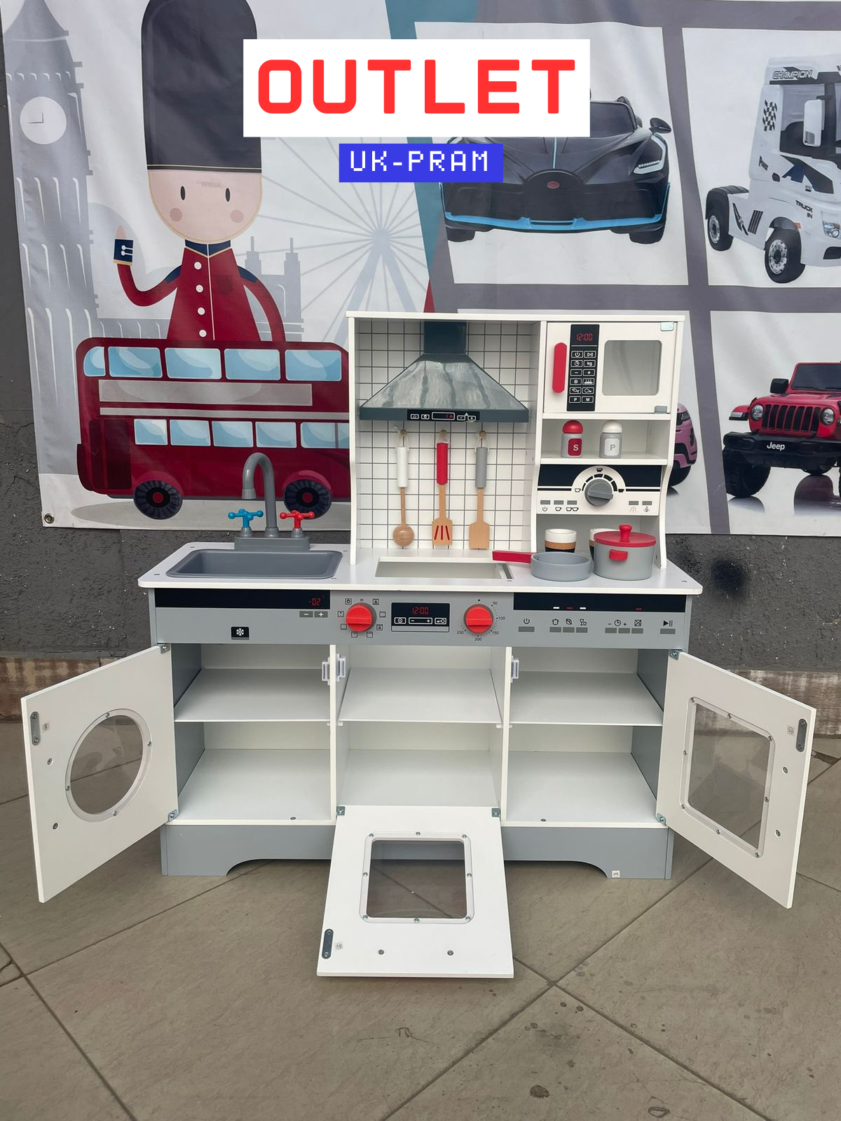 Cocina Interactiva Roja Para Niños (OUTLET)