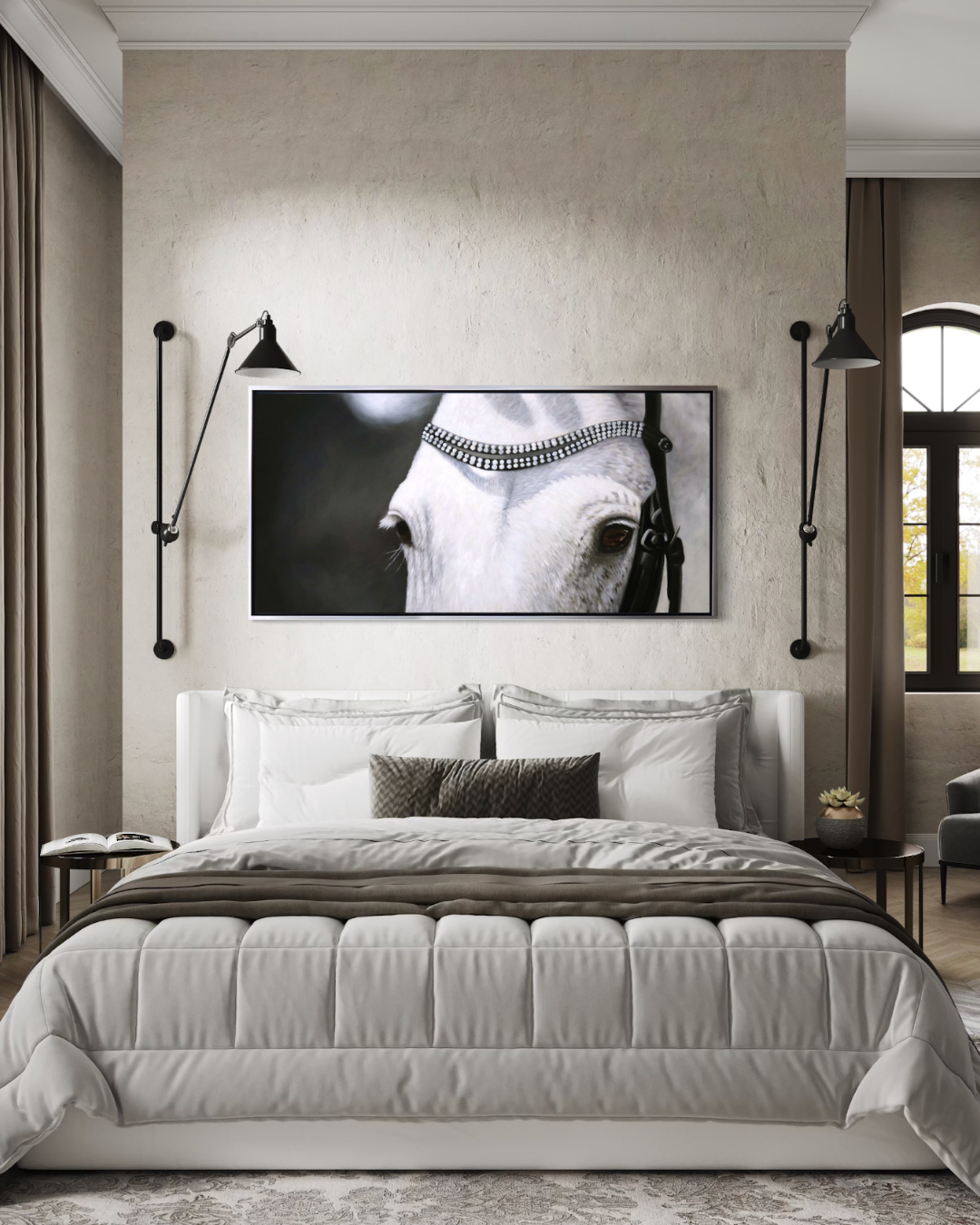 Oleo Ojos de caballo