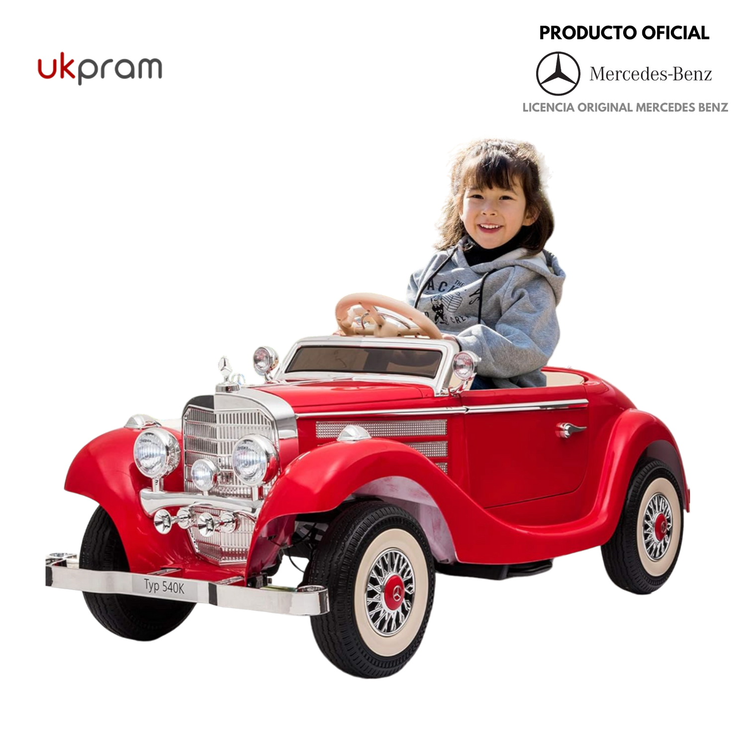 Mercedes Benz Vintage TYP Rojo 12V