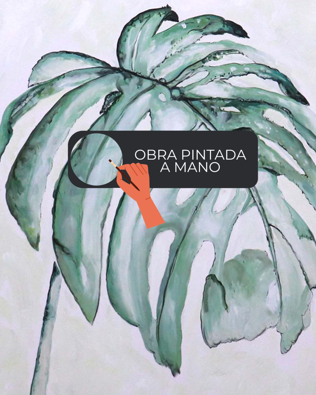 Oleo Hoja con fondo blanco 120x80