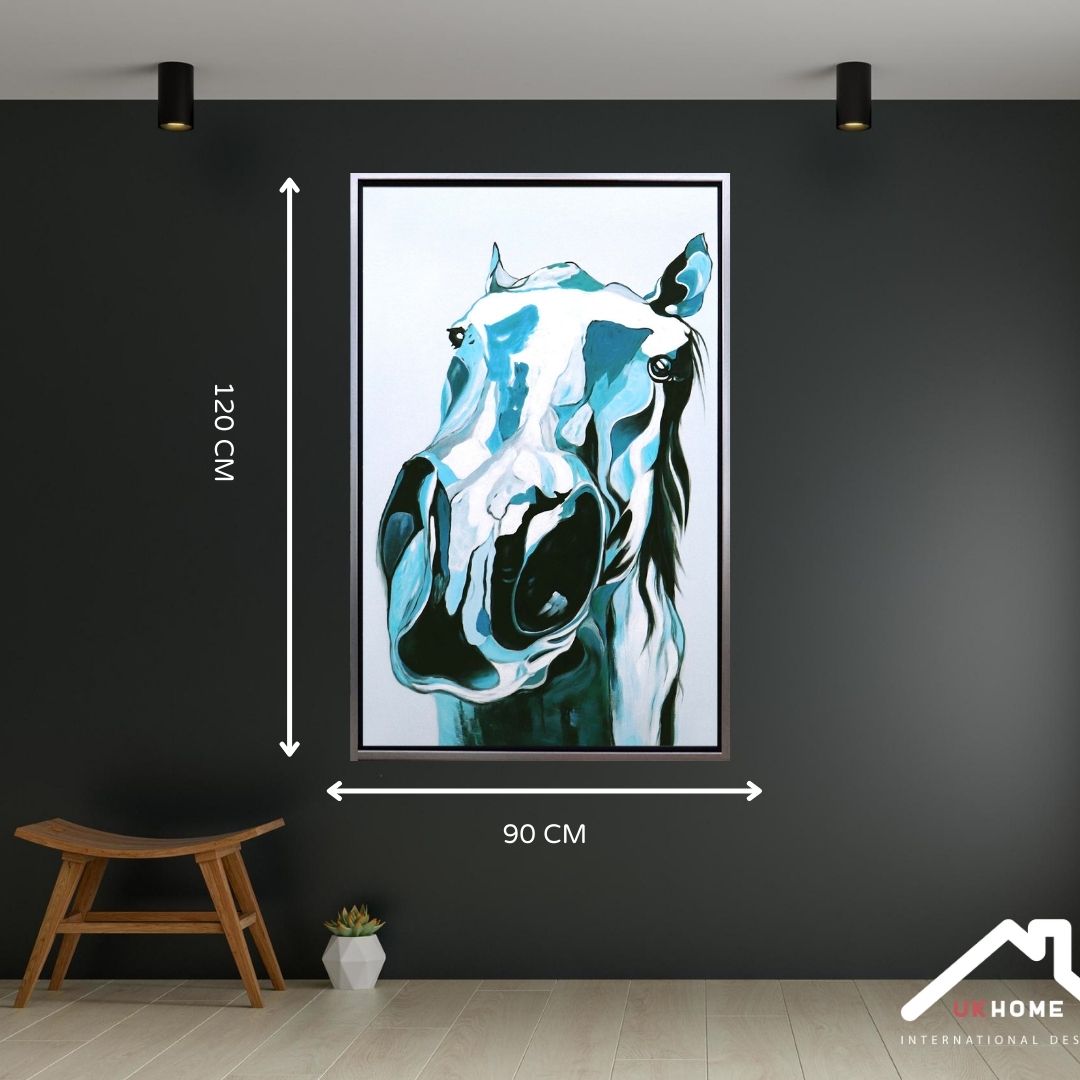 Oleo Caballo abstracto 80x120