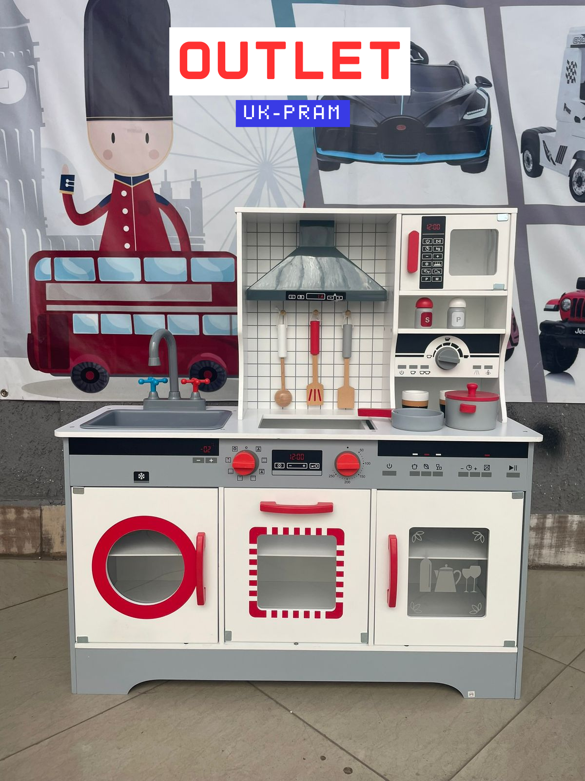 Cocina Interactiva Roja Para Niños (OUTLET)