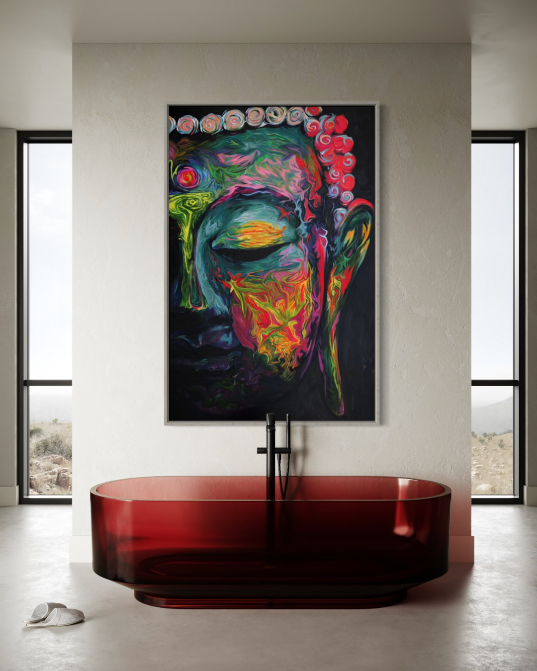 ÓLEO L BUDA COLORES FLÚOR 100X150