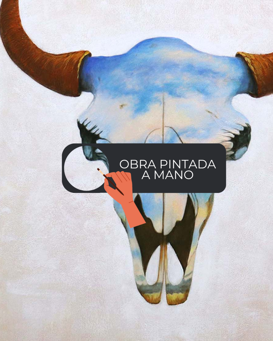 Oleo Cráneo a colores 120x120