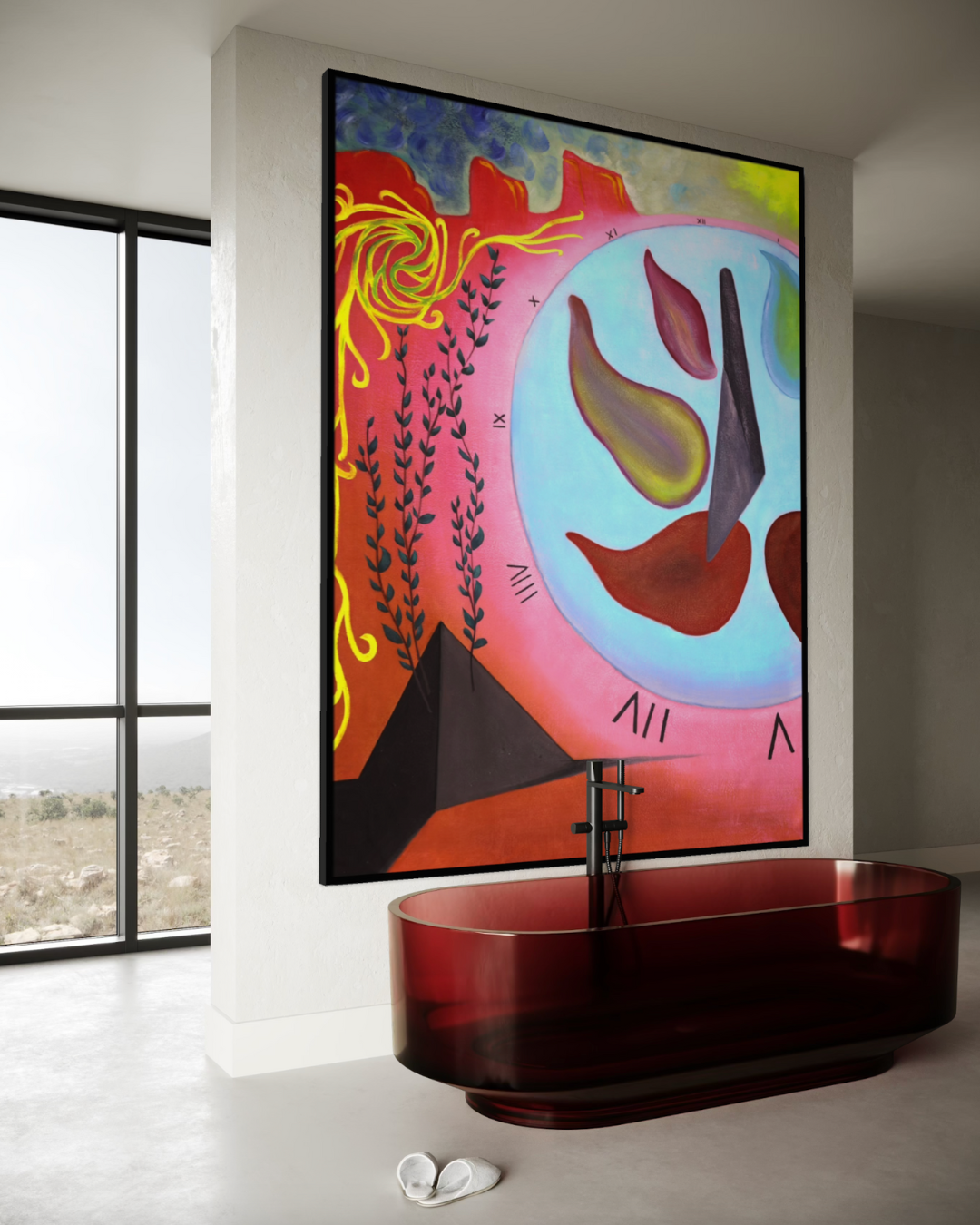 ÓLEO XXL FIGURATIVO RELOJ 150X200