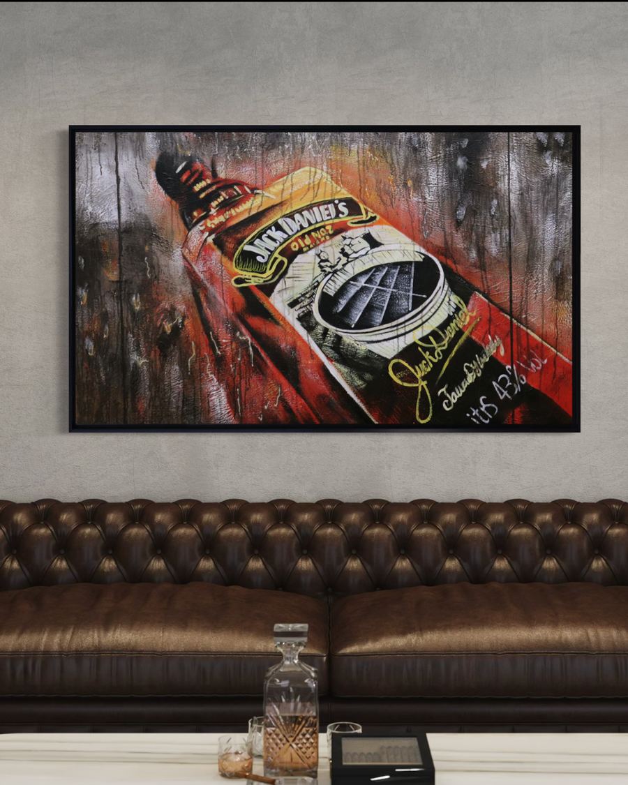 ÓLEO BOTELLA JACK DANIELS TWO 150X90