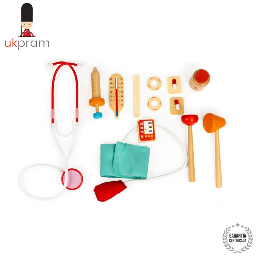 Kit Médico De Juguete Madera