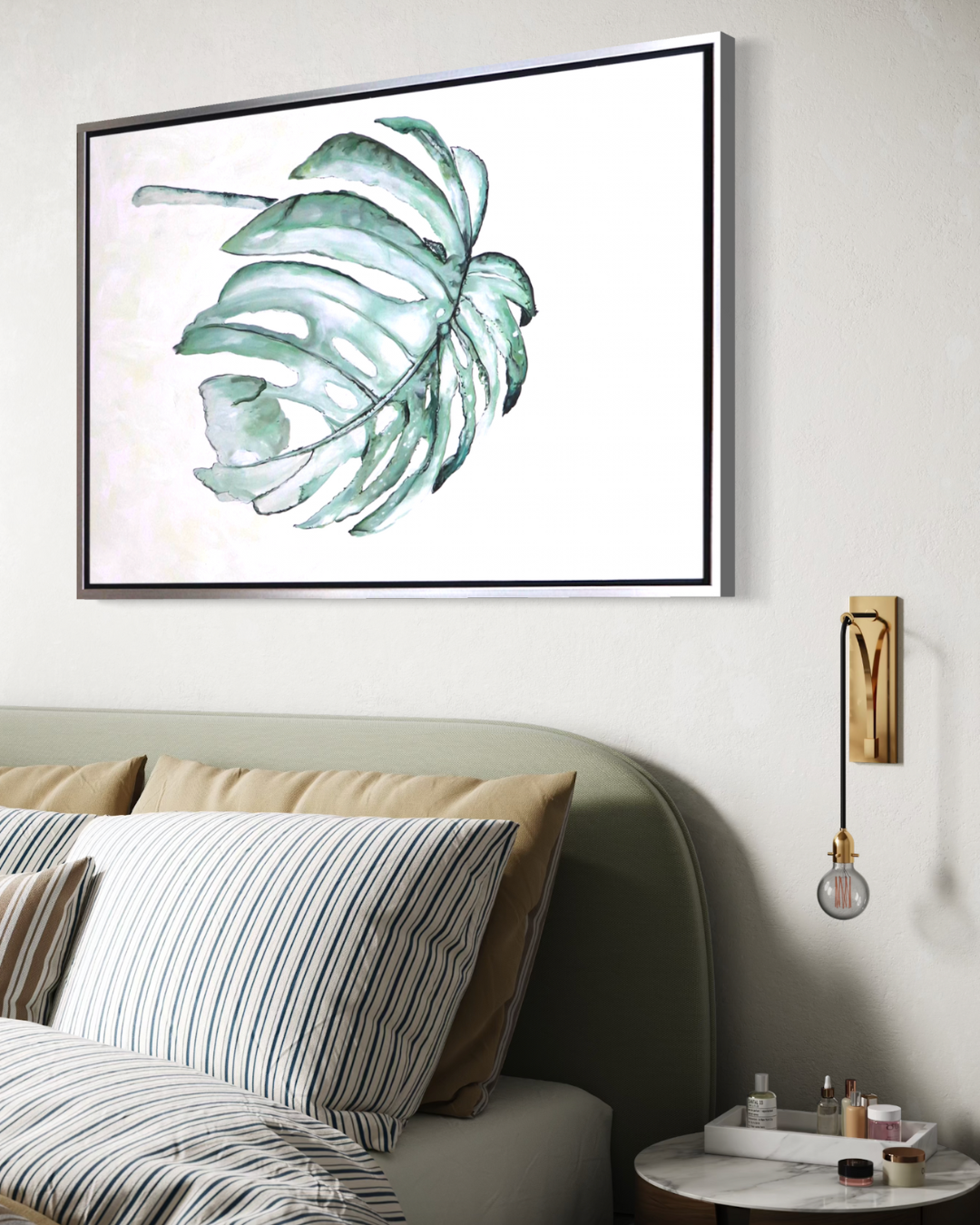 Oleo Hoja con fondo blanco 120x80