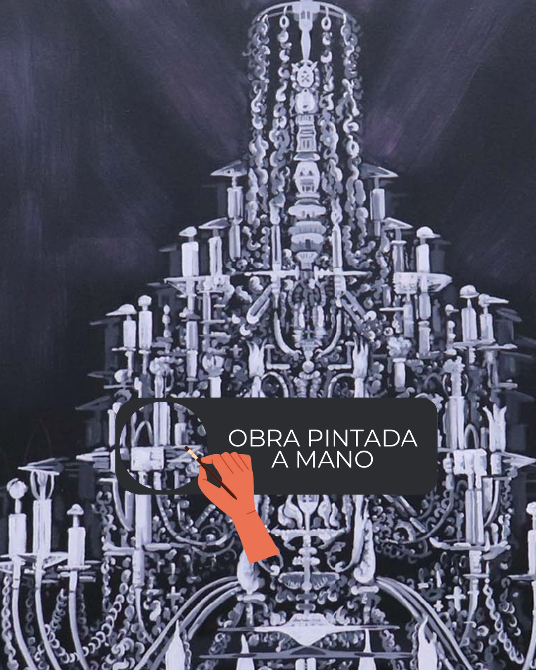 Oleo Candelabro vintage 150x100