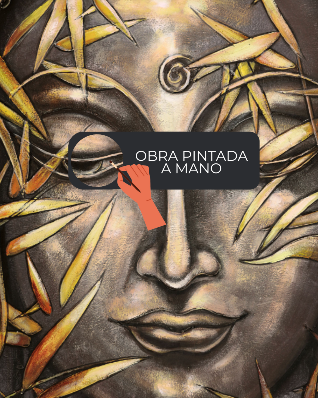 ÓLEO L BUDA DORADO 100X150