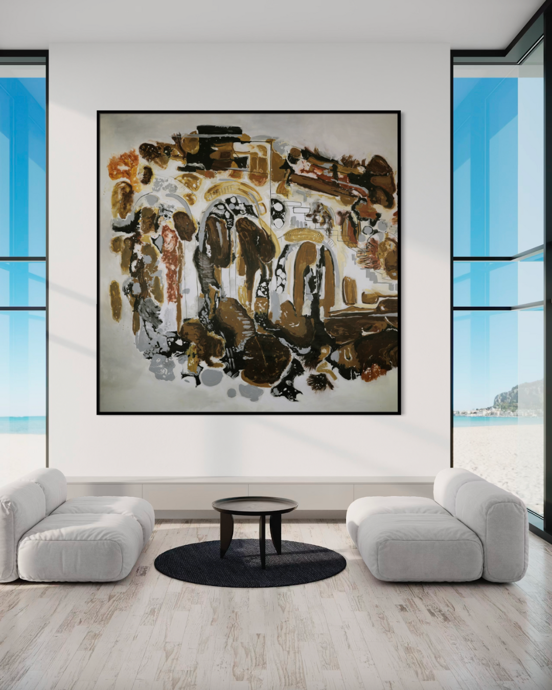 ÓLEO XXL FIGURATIVO TONOS CAFÉS 240x240