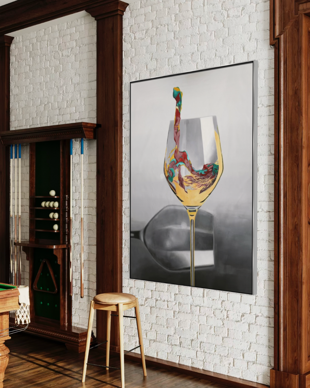 ÓLEO L COPA VINO BLANCO 110X150