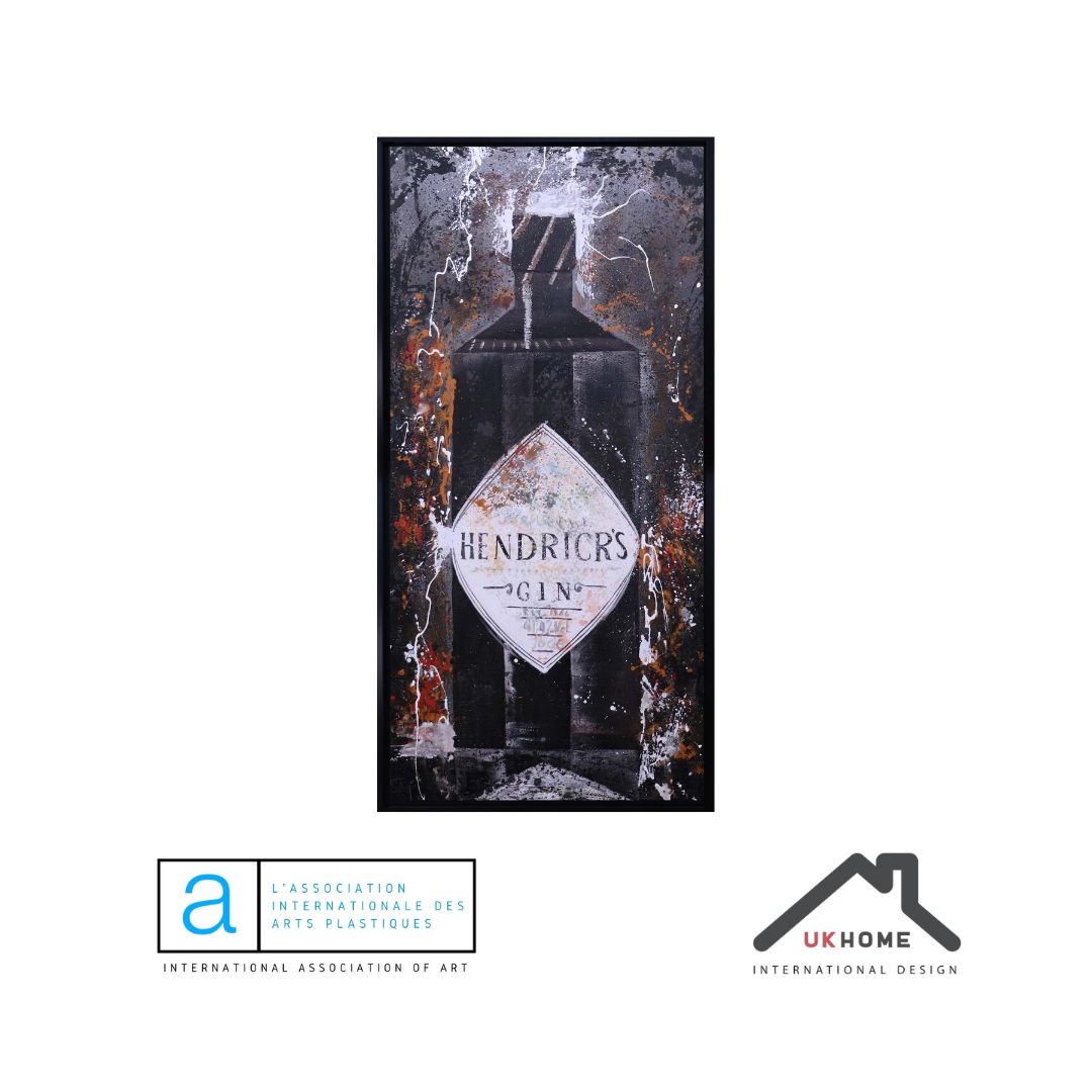 ÓLEO XL BOTELLA HENDRICKS GIN 100X200