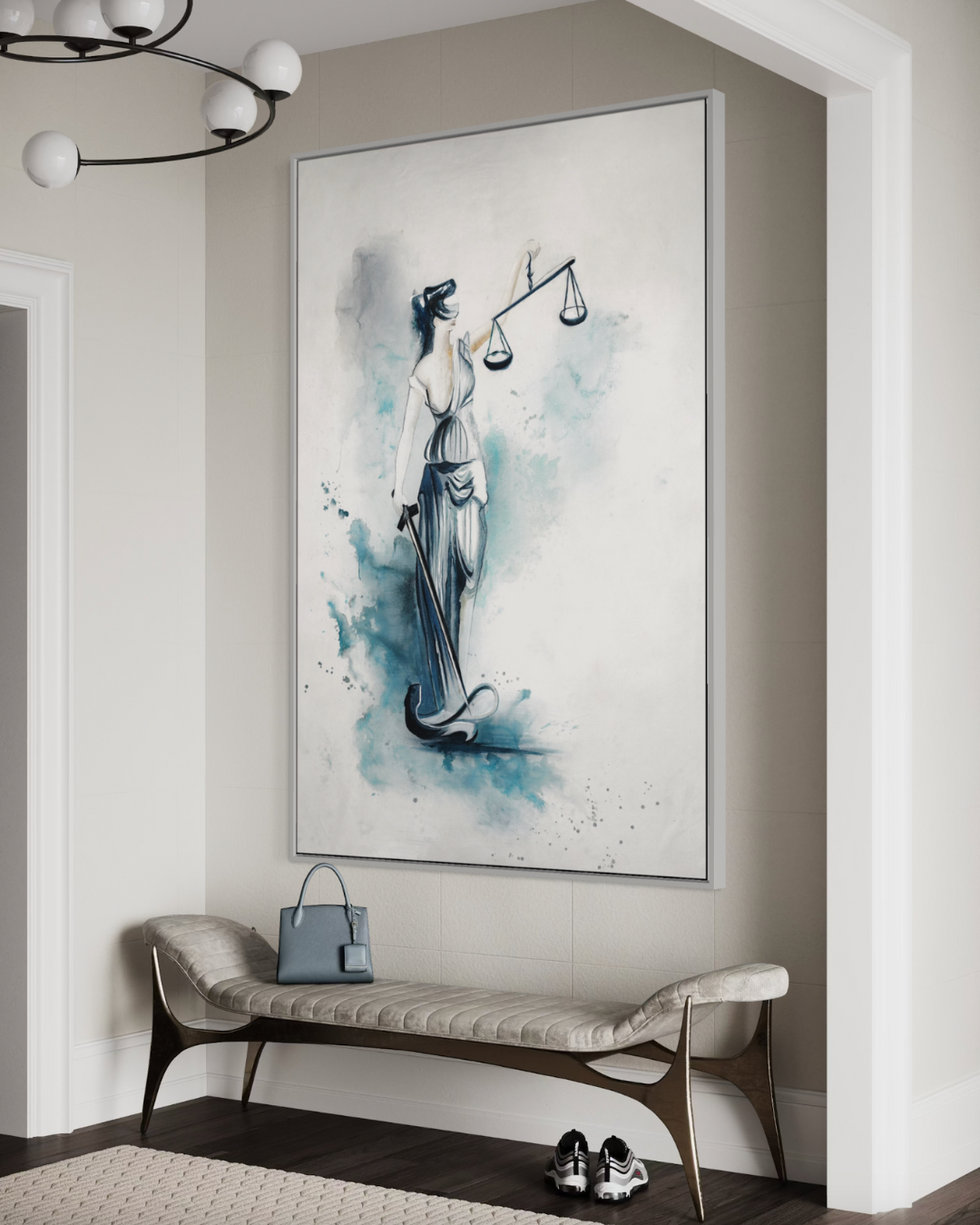 ÓLEO XL MUJER DE JUSTICIA 120X180