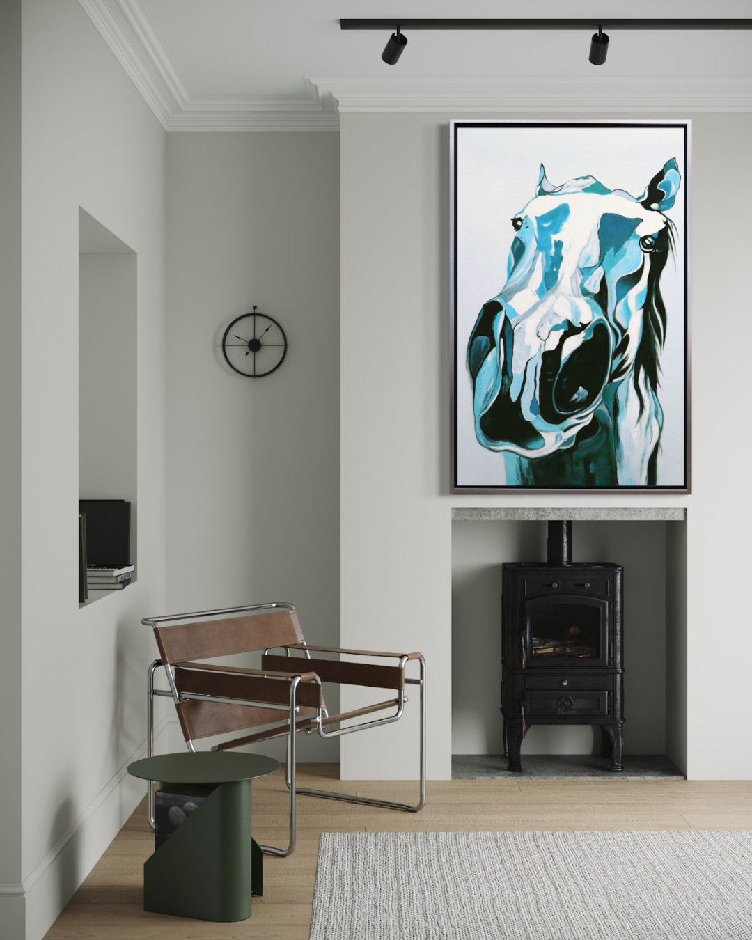 Oleo Caballo abstracto 80x120