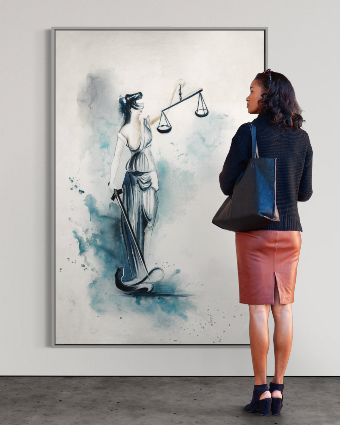 ÓLEO XL MUJER DE JUSTICIA 120X180