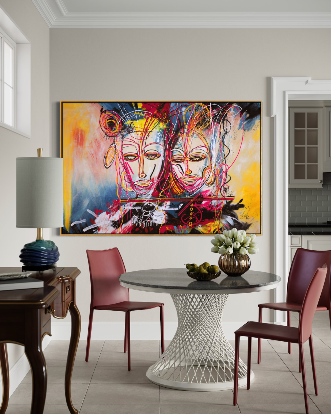 ÓLEO XL ROSTRO MUJERES 180X120