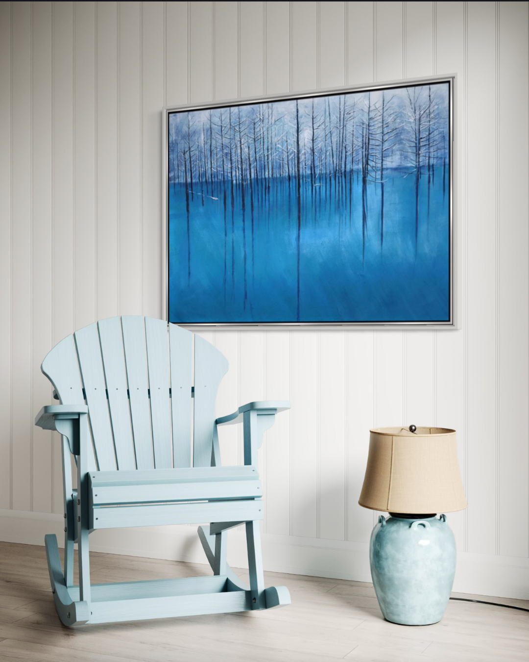 ÓLEO L ÁRBOLES EN INVIERNO 120X90