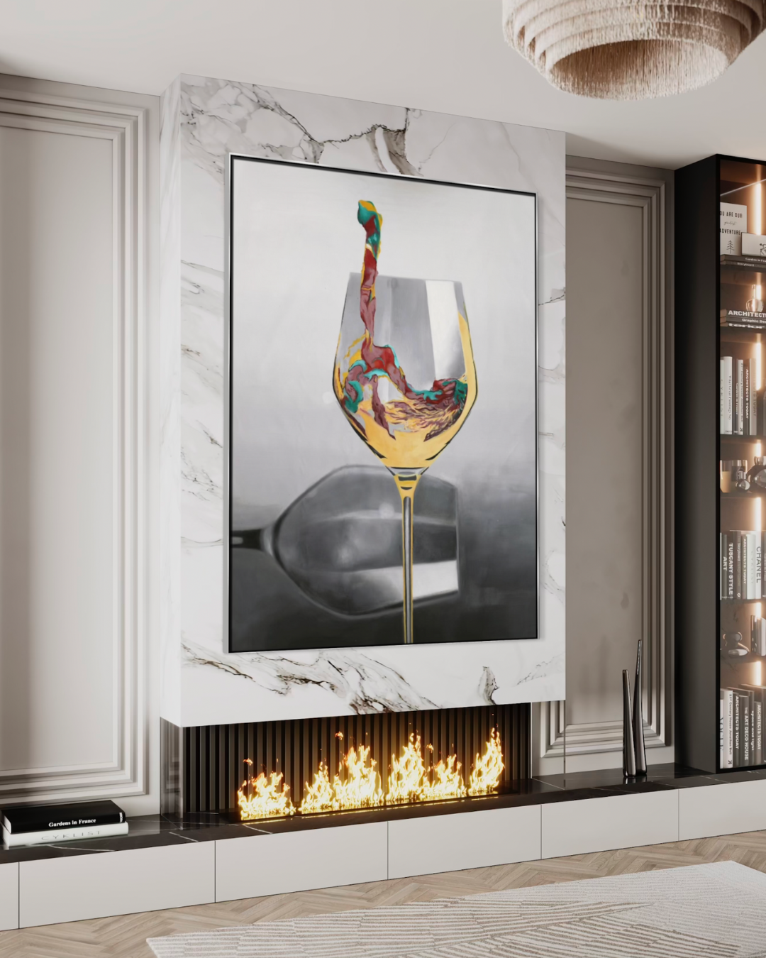 ÓLEO L COPA VINO BLANCO 110X150