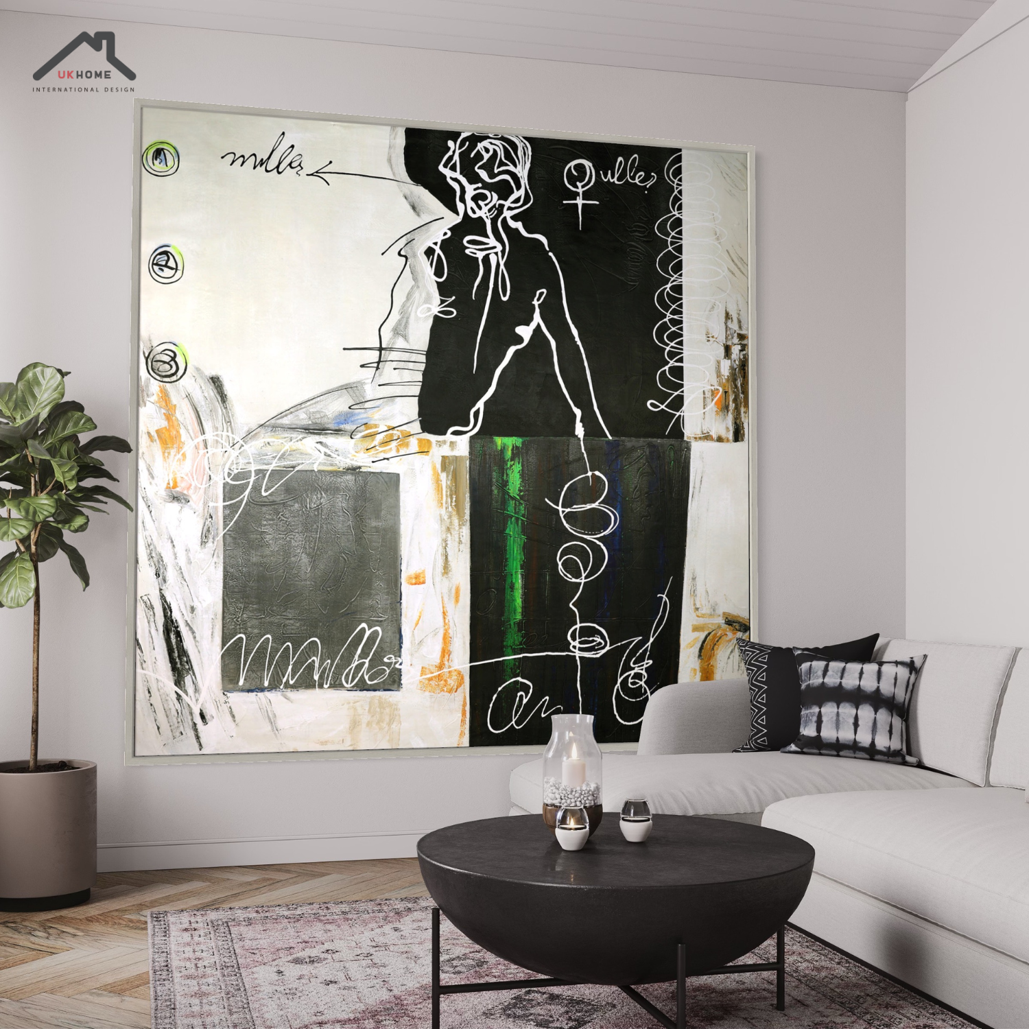 OLEO XXL ABSTRACTO FIGURA HUMANA DIBUJADA 240x240