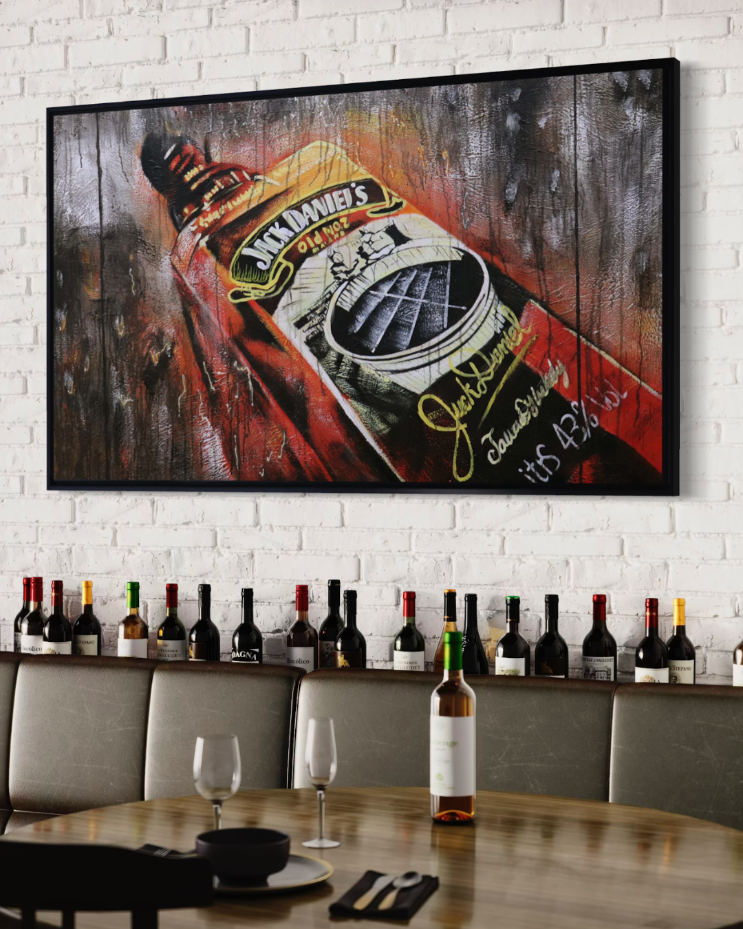 ÓLEO BOTELLA JACK DANIELS TWO 150X90