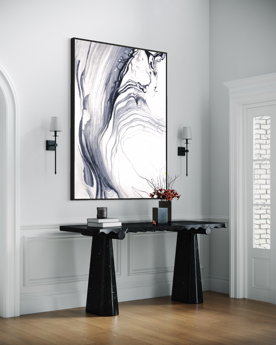 ÓLEO XL ABSTRACTO LAVA GRIS 120X160