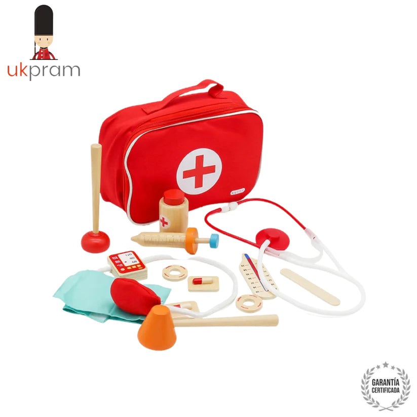 Kit Médico De Juguete Madera