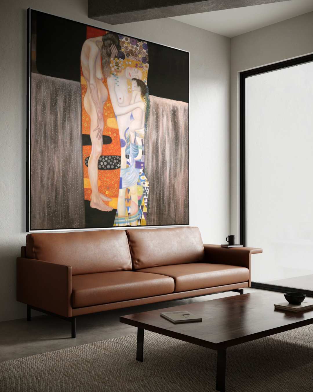 ÓLEO XXL FIGURATIVO CUERPO NEGRO 180X180