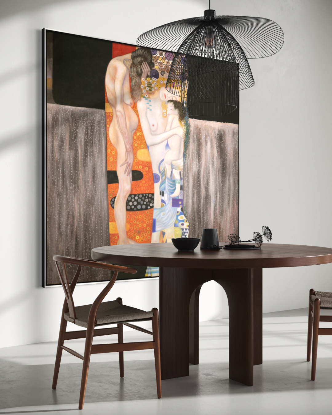 ÓLEO XXL FIGURATIVO CUERPO NEGRO 180X180